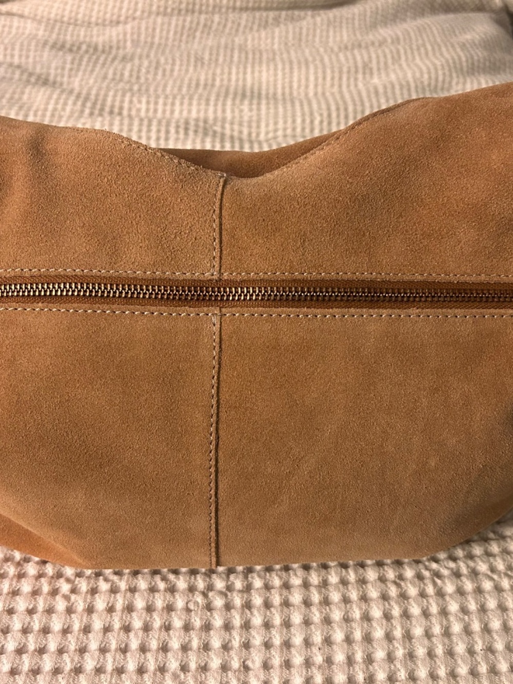 Vilenca Holland 100% Genuine Leather Suede Hobo Shoulder Bag – Light Tan – NWT - Picture 3 of 6